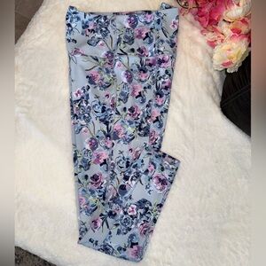 Vera Bradley Floral Leggings in Blue and Pink Size Large